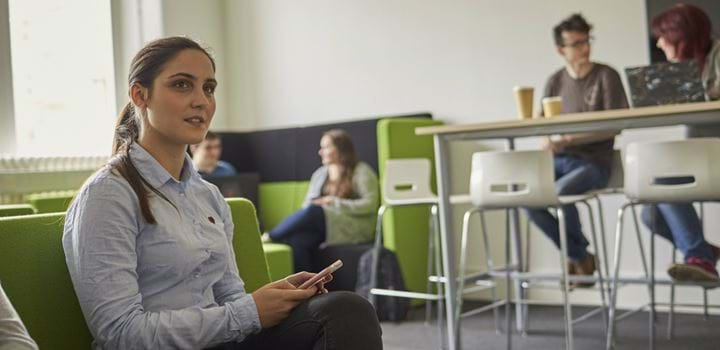 Female in a classroom environment